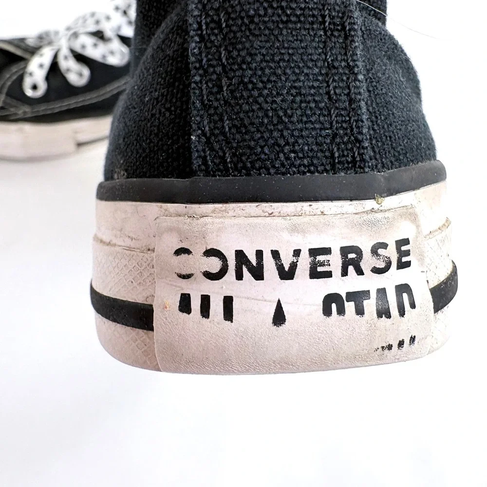 Converse Chuck Taylor All Star High Top Black Star‎ Print Laces 3J231 Youth 11.5